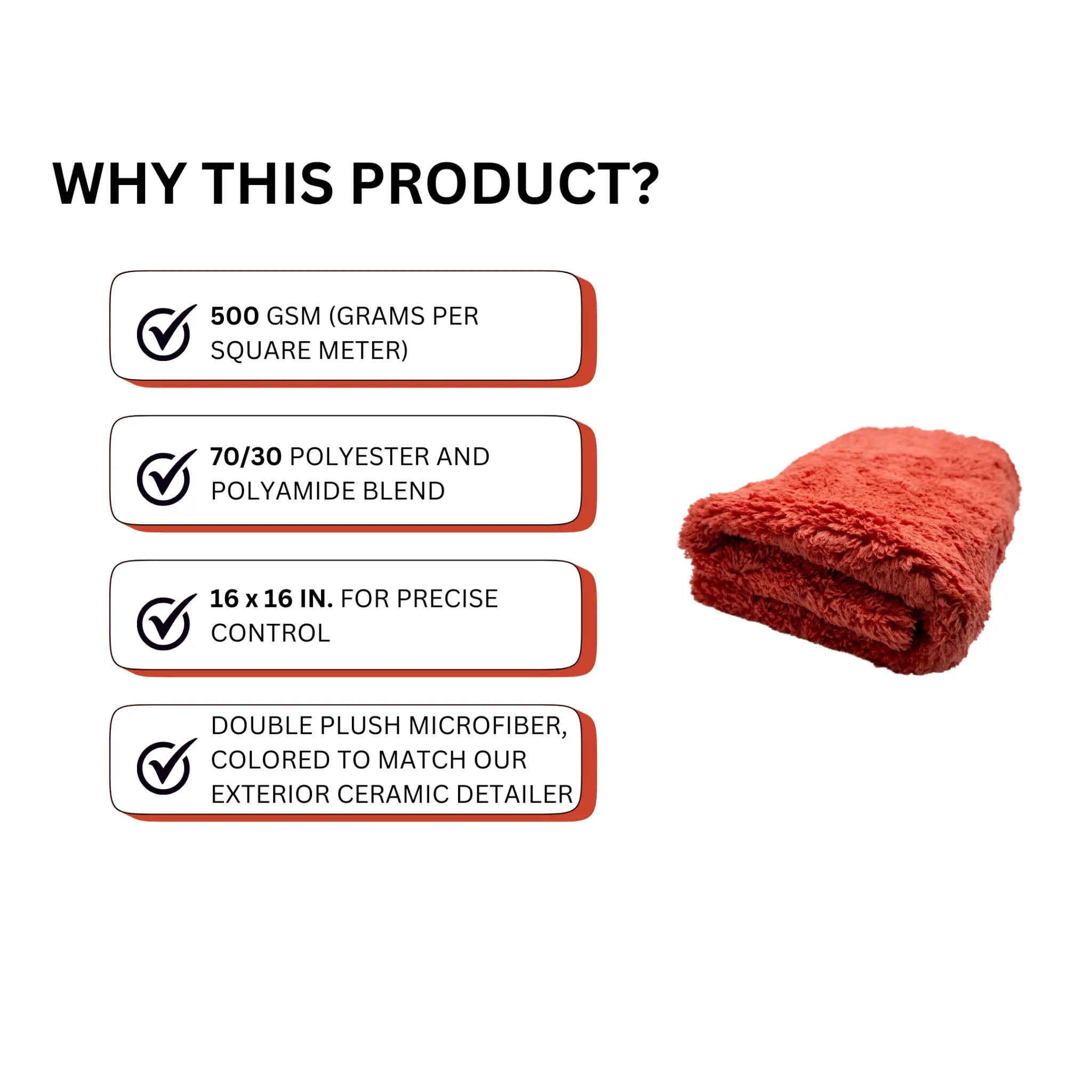 CERAMX PLUSH - EXTERIOR TOWEL - 500 GSM - Top Secret Automotive