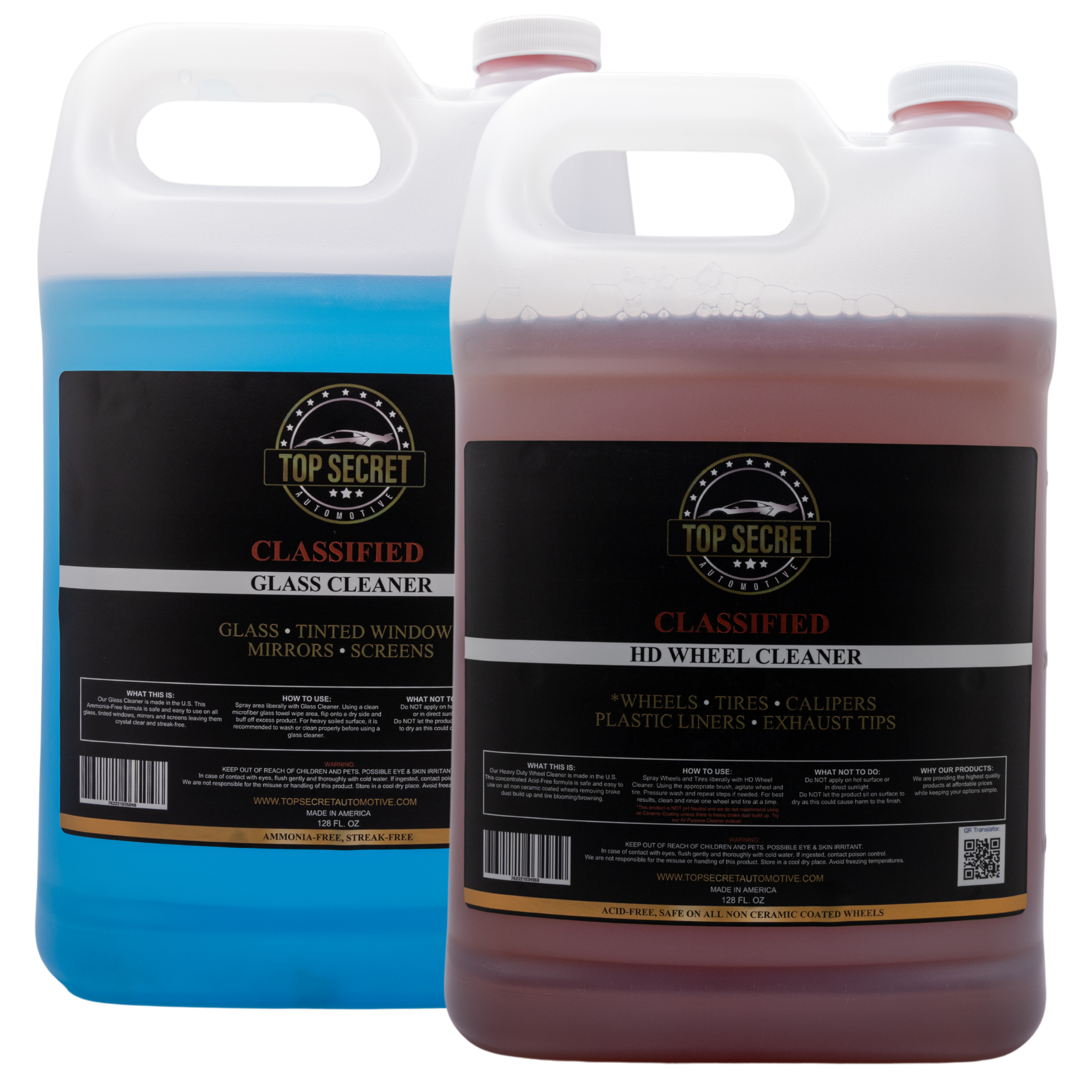 GLASS CLEANER AND HD WHEEL CLEANER 2 GALLON KIT