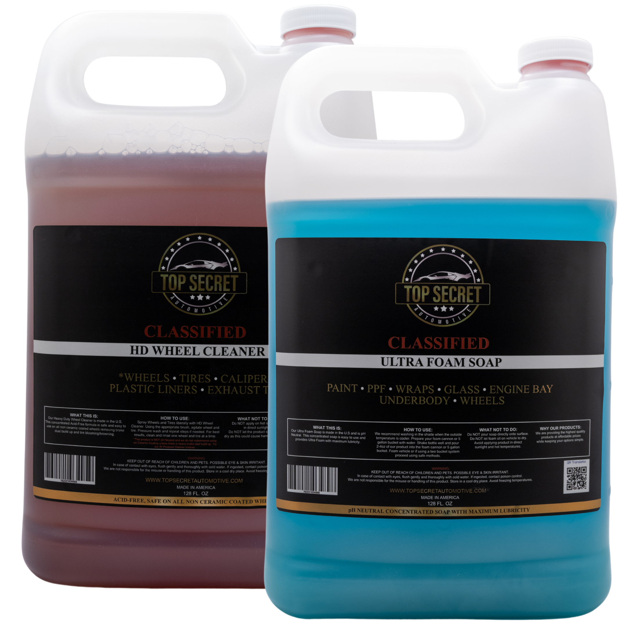 HD WHEEL CLEANER AND ULTRA FOAM SOAP 2 GALLON KIT