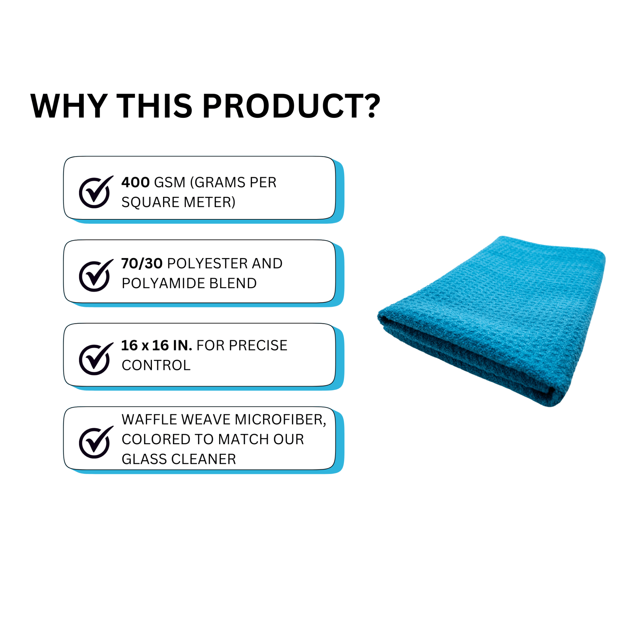 PRYSMX WEAVE - GLASS TOWEL - 400 GSM - Top Secret Automotive