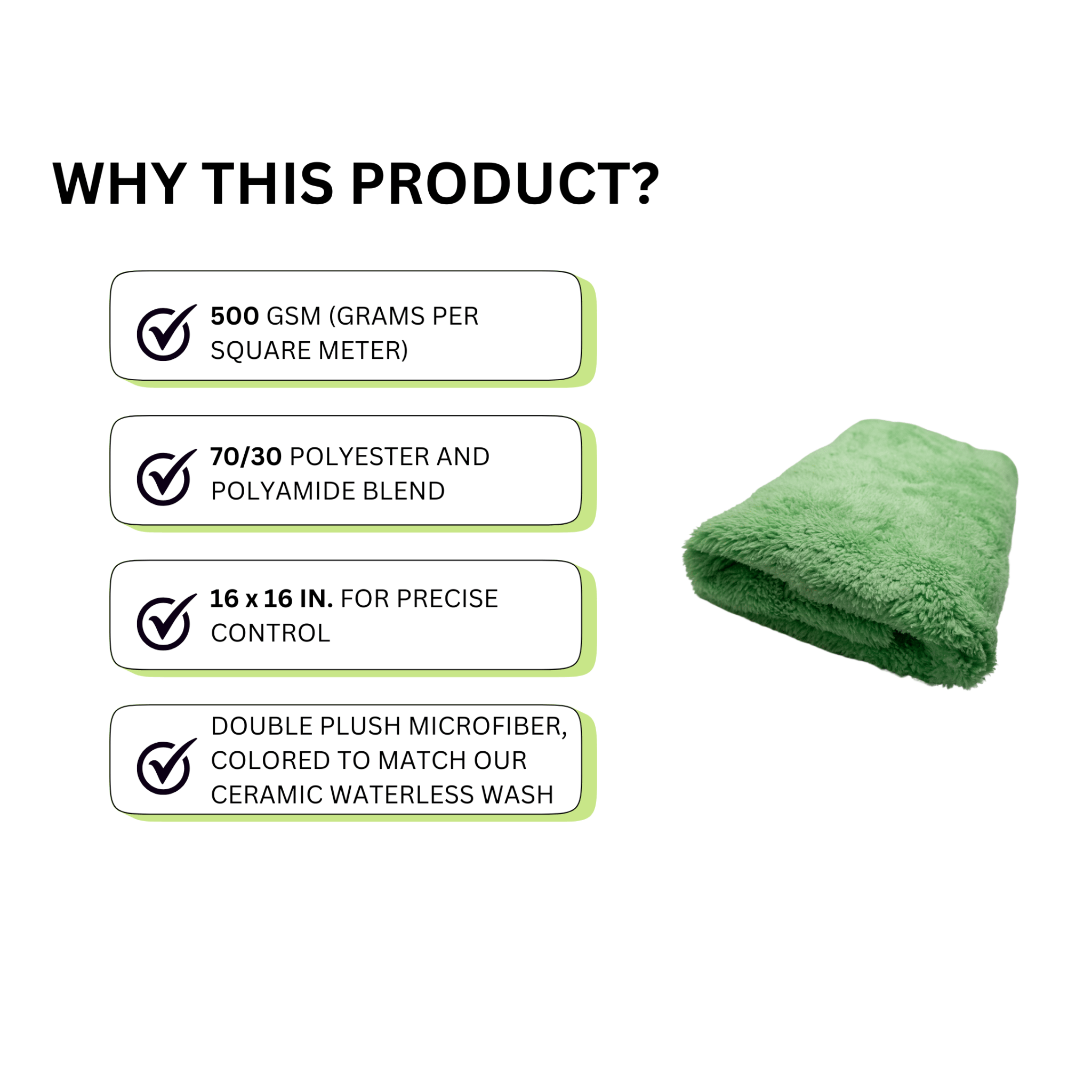 SWYFTX PLUSH - WATERLESS WASH TOWEL - 500 GSM - Top Secret Automotive